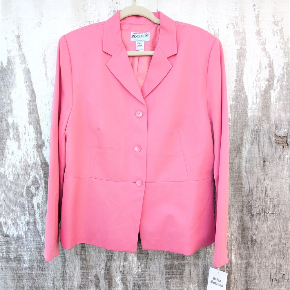 Pendleton NWT Weskit Silk Cotton Blend Hibuscus Blazer Women's 16